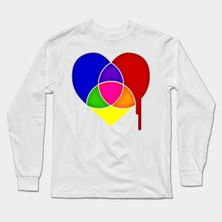 color chart heart Long Sleeve T-Shirt